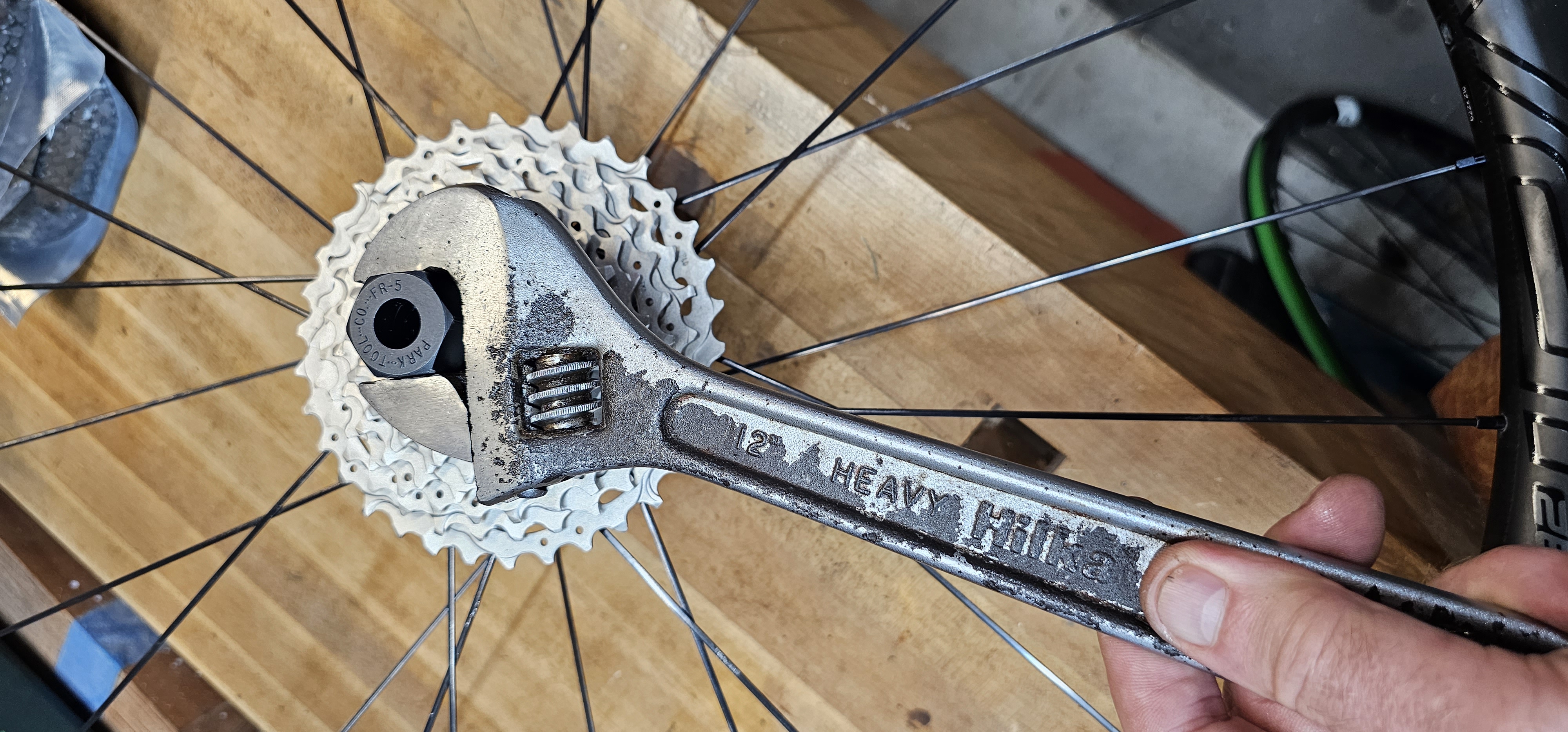 Torque the cassette onto the wheel