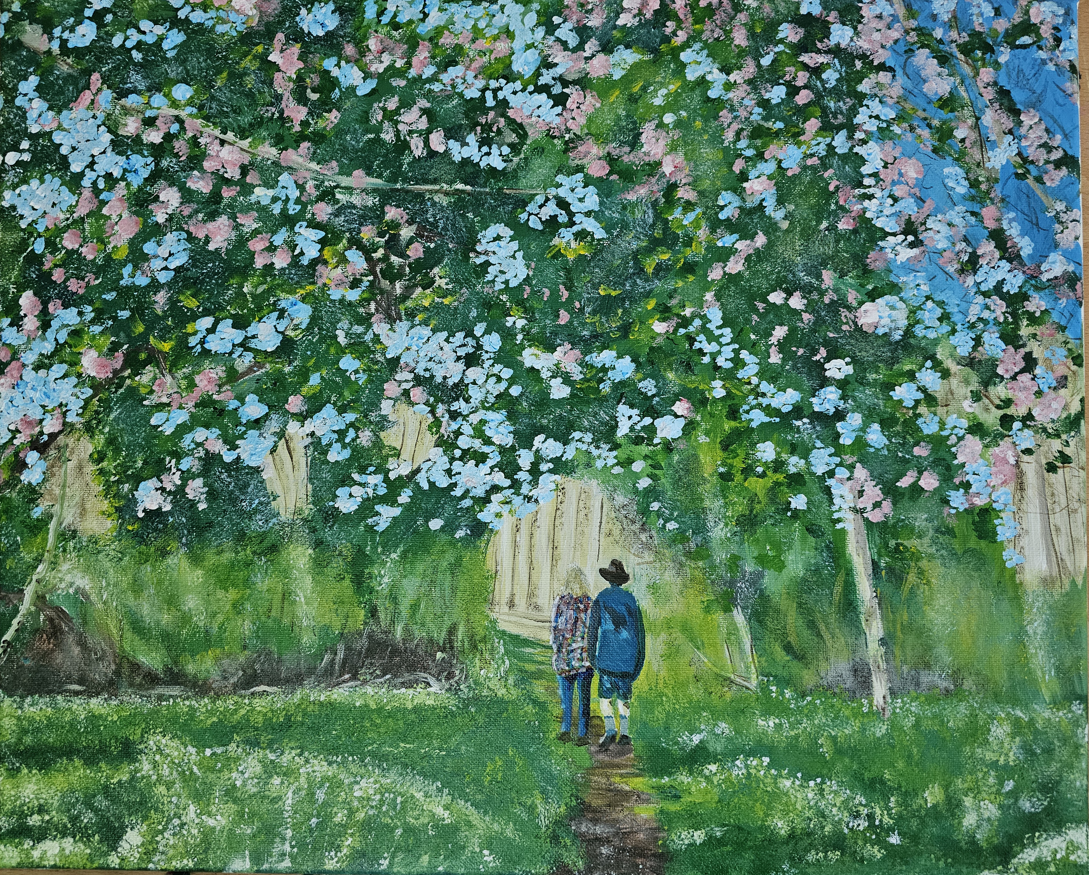 Add Blue Flowers and some textures