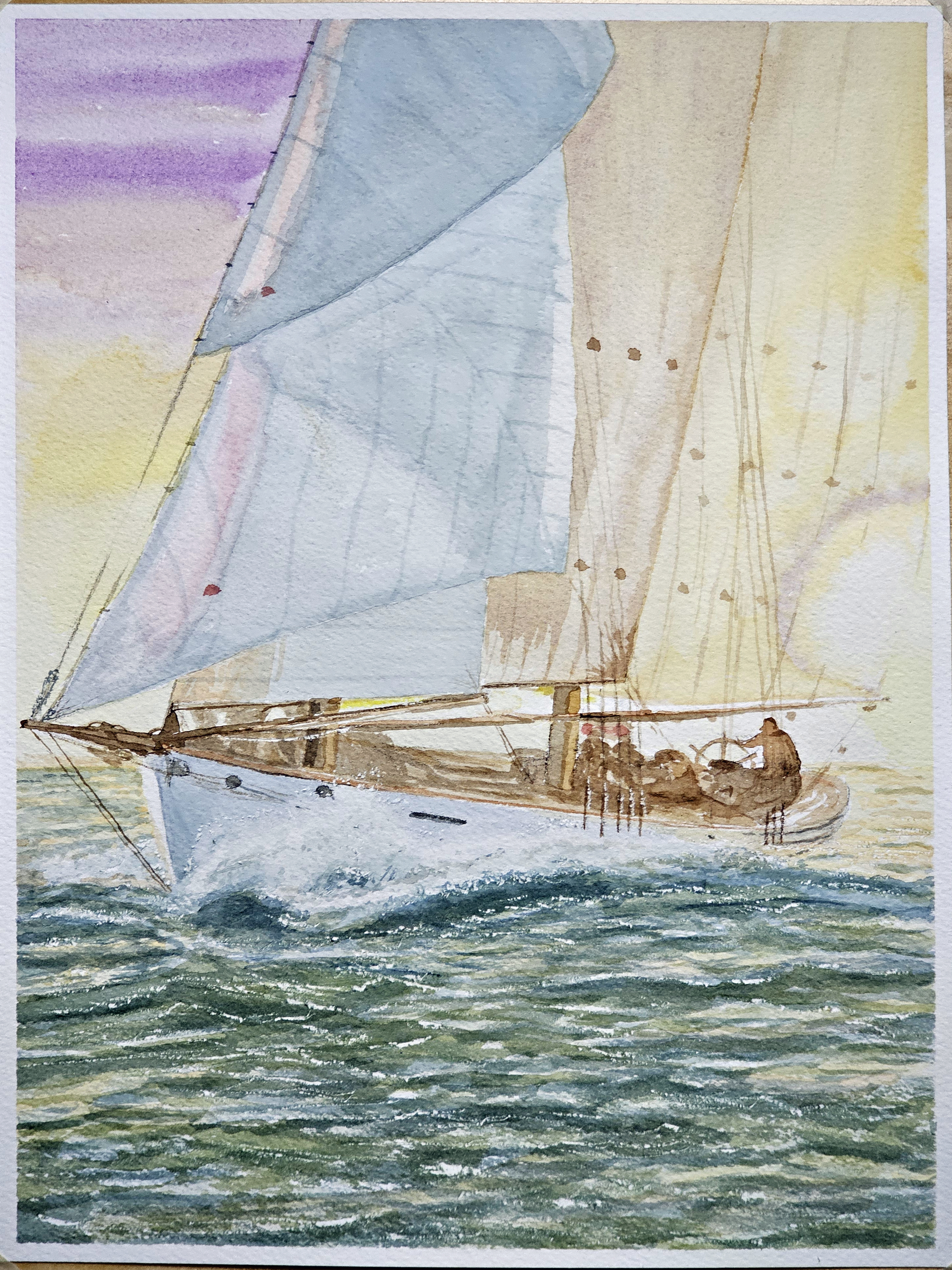 Coral of Cowes - Watercolor 9" x 12"