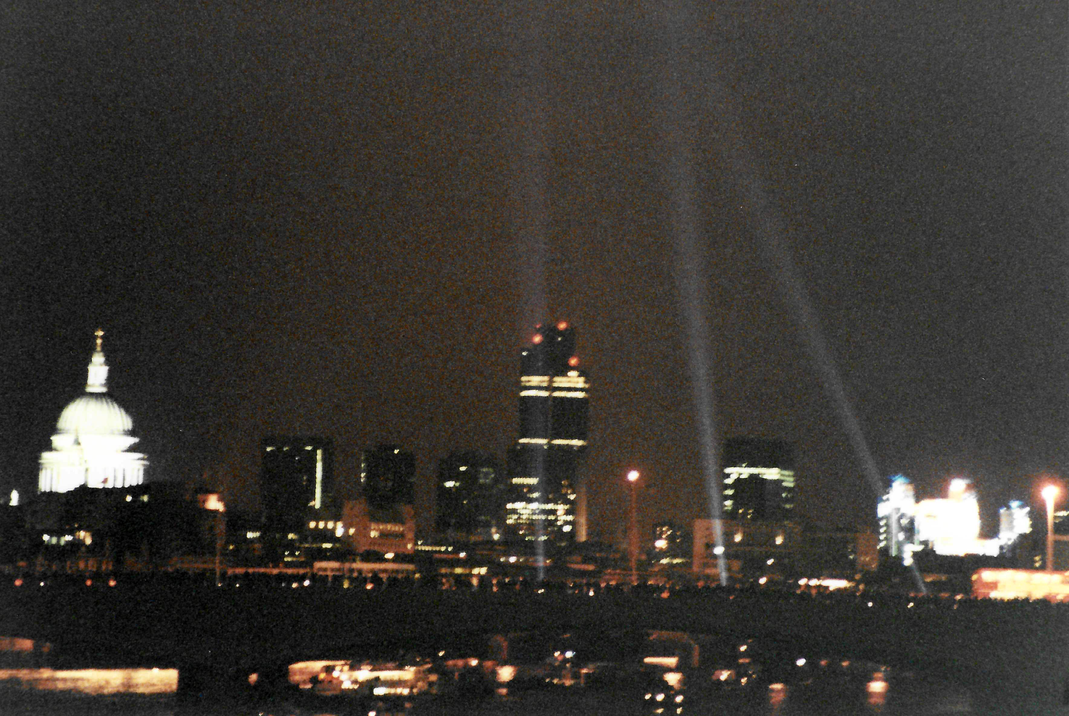 Air Raid Sirens sounded.  Searchlights started to probe the sky