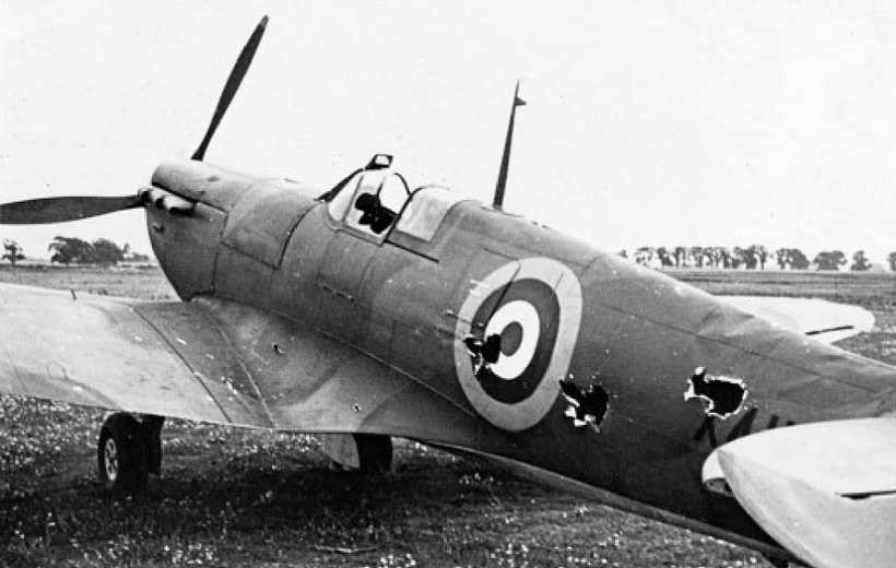 Damaged Spitfire